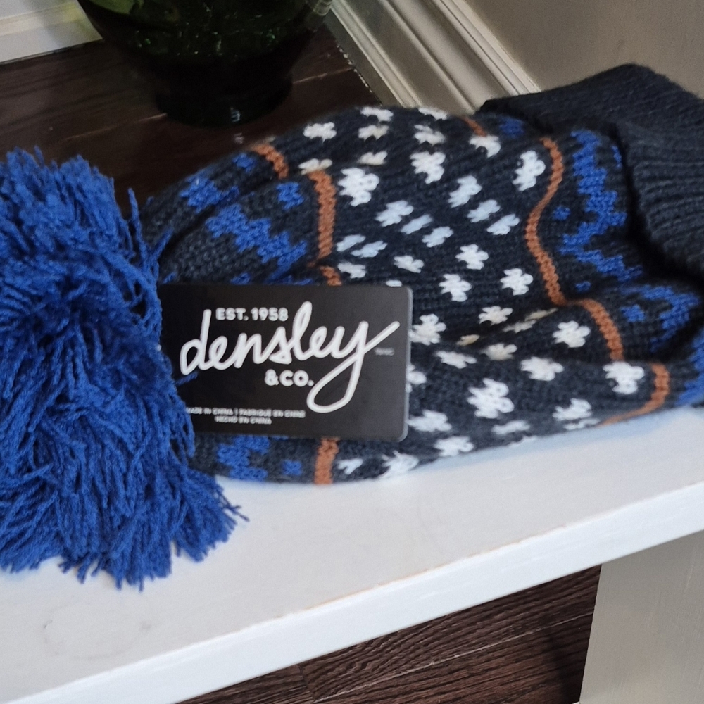 Densley & Co. Blue and Gray Kids Knit Hat - Picture 1 of 10
